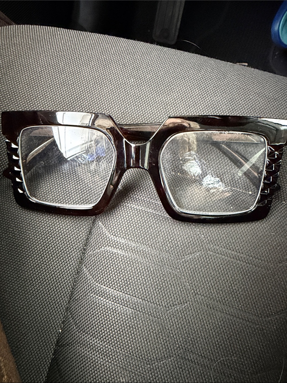 Martha Stewart Black Square Frame Women's Glasses